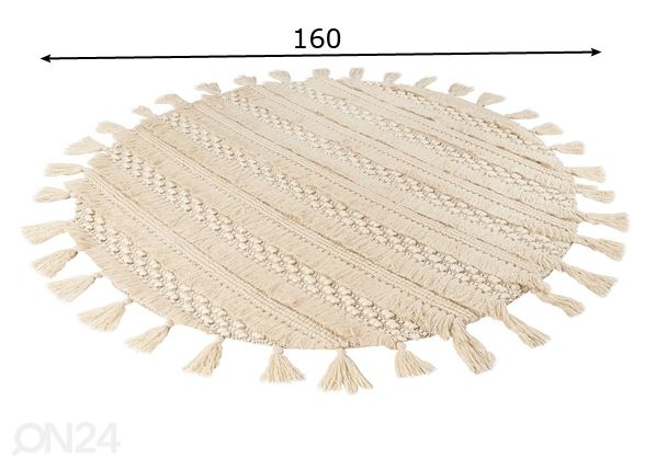 Ümmargune vaip Ø160 cm mõõdud