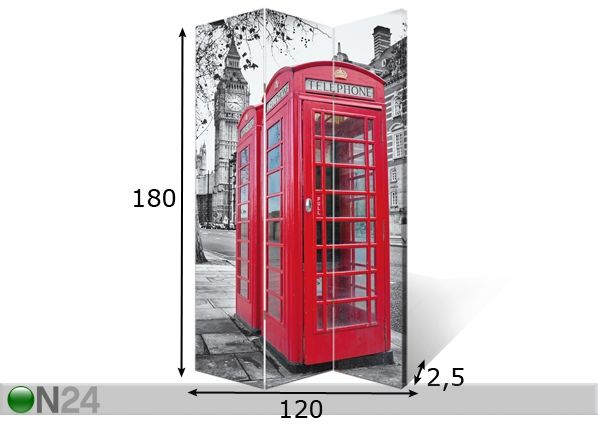 Vahesein Screen London mõõdud