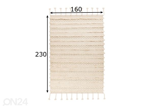 Vaip 160x230 cm mõõdud