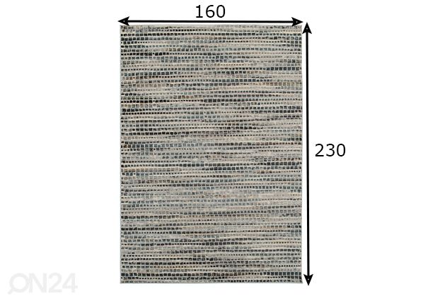 Vaip 160x230 cm, tumehall mõõdud