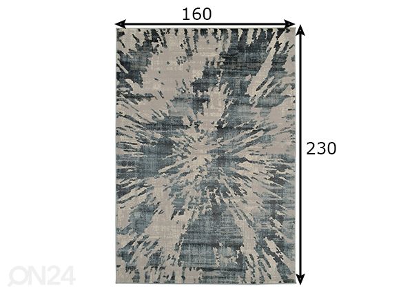Vaip 160x230 cm, tumehall mõõdud