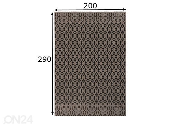 Vaip 200x290 cm mõõdud