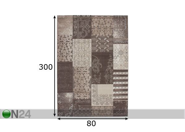 Vaip 80x300 cm mõõdud