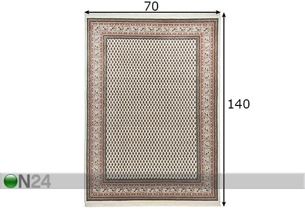 Vaip Abbas Meraj 70x140 cm mõõdud