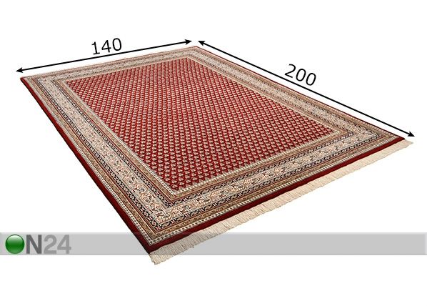 Vaip Abbas Meraj Mir 140x200 cm mõõdud