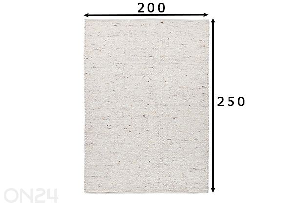 Vaip Alm Glück UNI 200x250 cm mõõdud