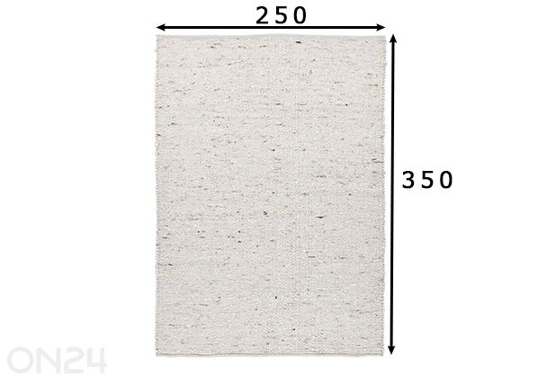 Vaip Alm Glück UNI 250x350 cm mõõdud