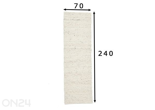 Vaip Alm Glück UNI 70x240 cm mõõdud