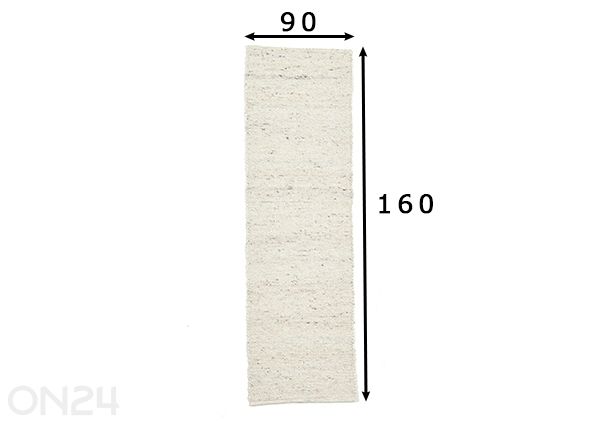 Vaip Alm Glück UNI 90x160 cm mõõdud