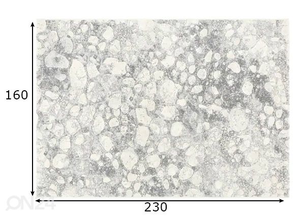Vaip Argentum Natural Stone 160x230 cm mõõdud
