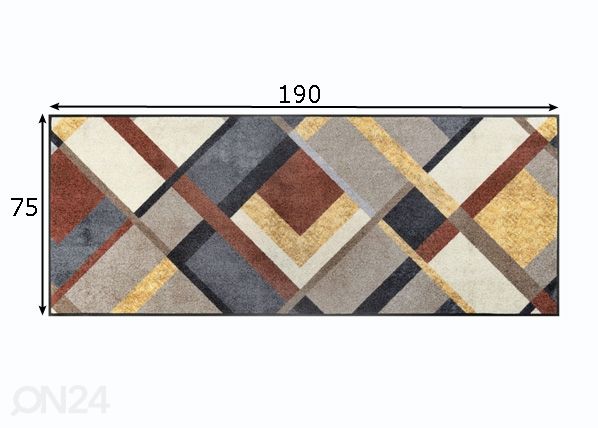 Vaip Art Deco 75x190 cm mõõdud