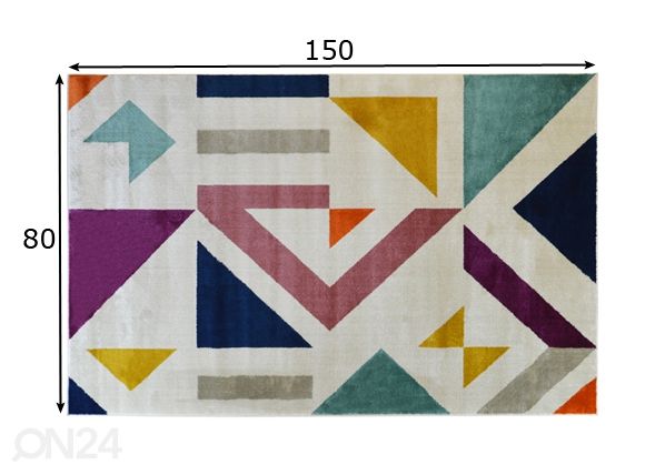 Vaip Artdeco Multi 80x150 cm mõõdud