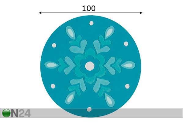 Vaip Blue round Ø100 cm mõõdud