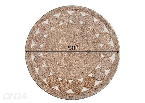 Vaip Boho Ø90 cm mõõdud