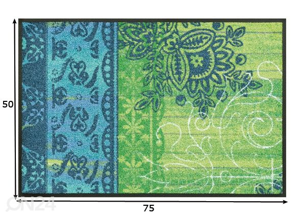Vaip Borda green 50x75 cm mõõdud