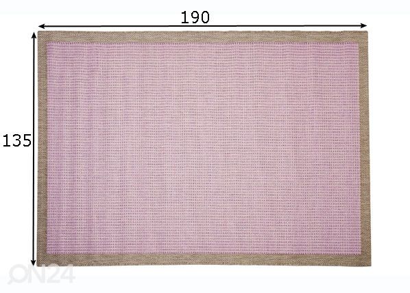 Vaip Chrome Plum 135x190 cm mõõdud