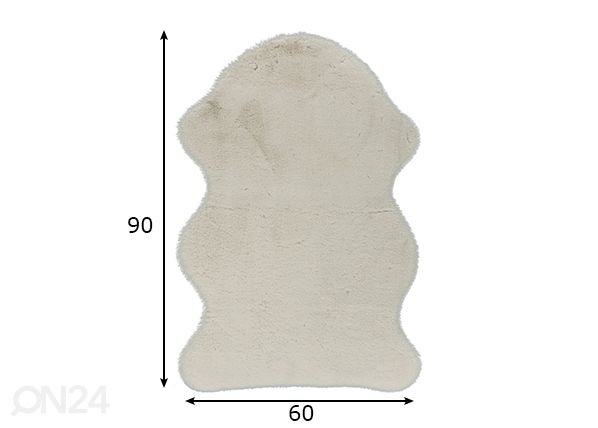 Vaip Cosy Ivory 60x90 cm mõõdud