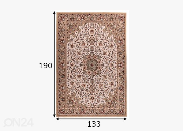 Vaip Dolna, 133x190 cm beež mõõdud