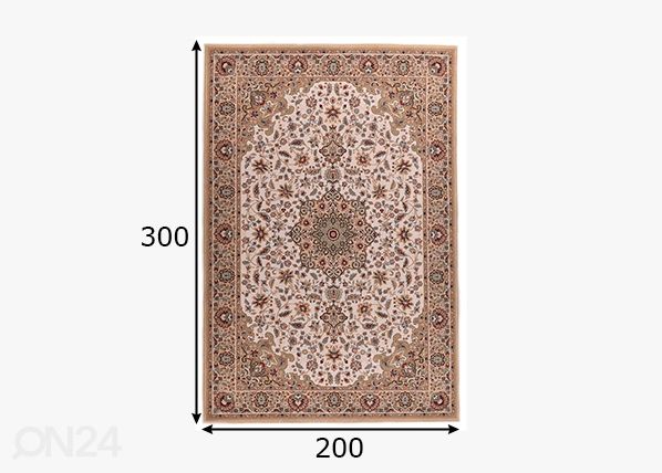 Vaip Dolna, 200x300 cm beež mõõdud