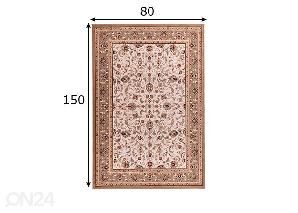 Vaip Dolna, 80x150 cm beež mõõdud
