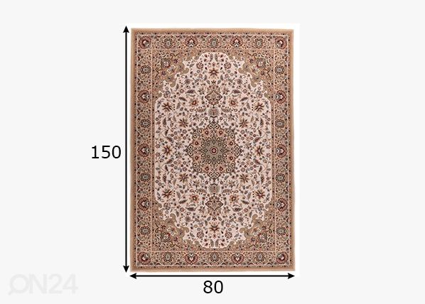 Vaip Dolna, 80x150 cm beež mõõdud