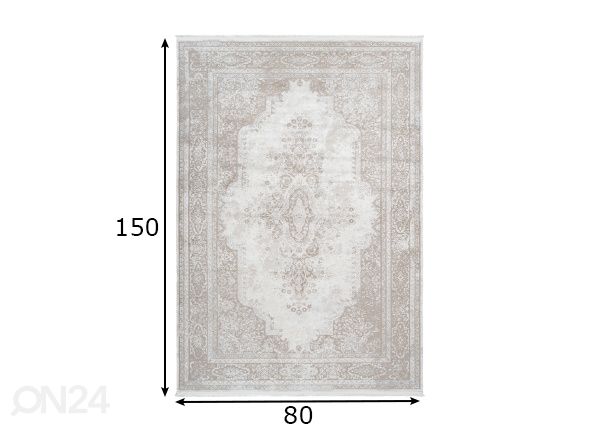 Vaip Elysee Cream 80x150 cm mõõdud