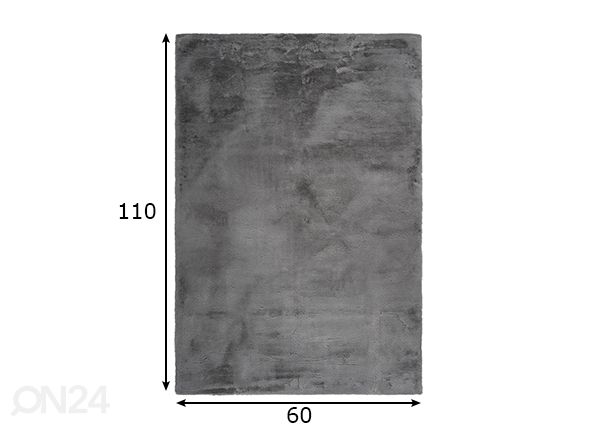 Vaip Emotion Grey 60x110 cm mõõdud