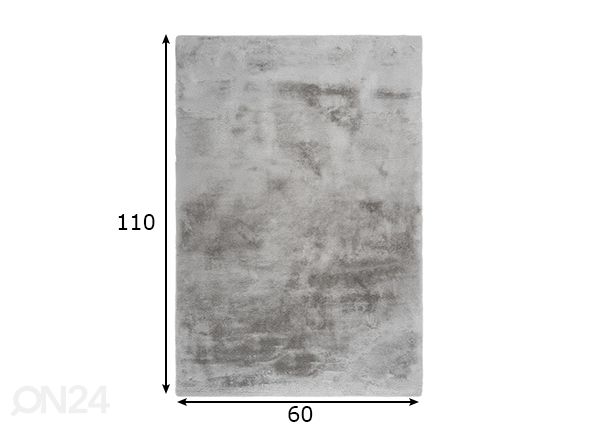 Vaip Emotion Silver 60x110 cm mõõdud