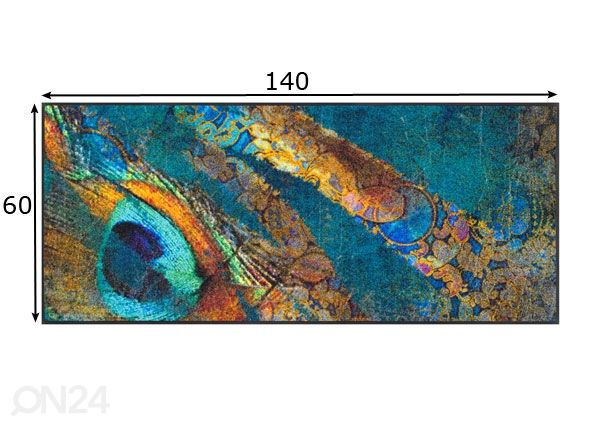 Vaip Exotic Pavo 60x140 cm mõõdud