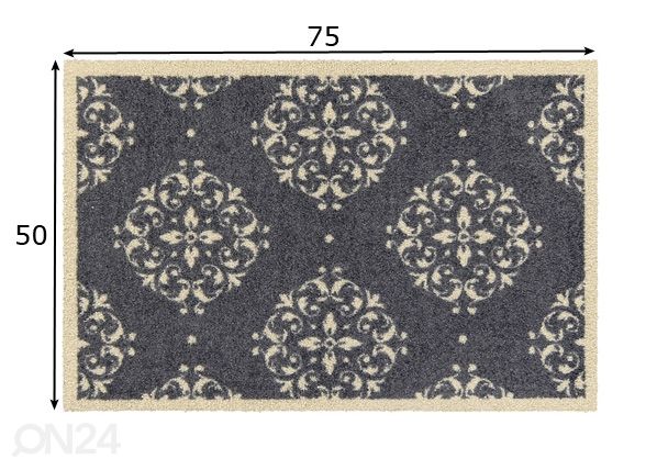 Vaip Fancywork grey 50x75 cm mõõdud