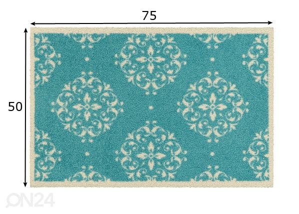 Vaip Fancywork turquoise 50x75 cm mõõdud