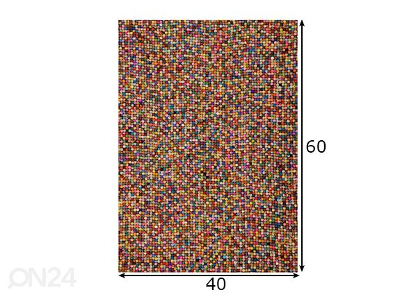 Vaip Felty Uni 40x60 cm mõõdud