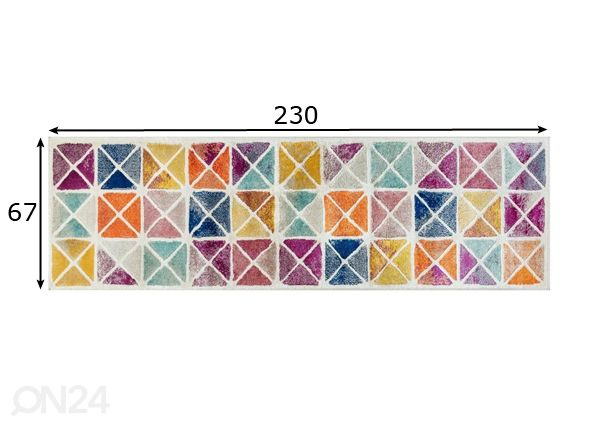 Vaip Festival Multi runner 67x230 cm mõõdud