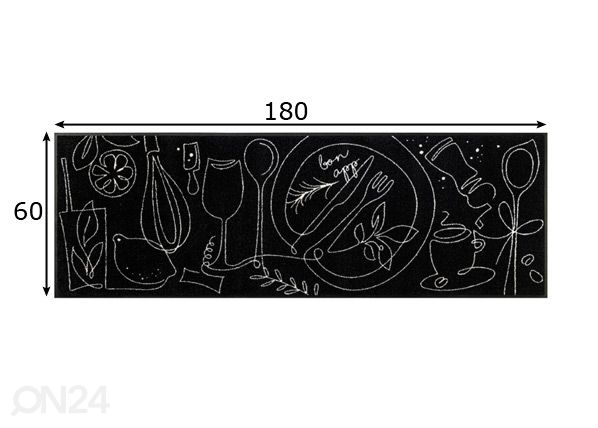 Vaip Fine Dining 60x180 cm mõõdud