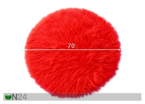 Vaip Flokati Fluffy Ø 70cm mõõdud