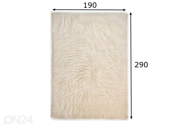 Vaip Flokos 190x290 cm mõõdud