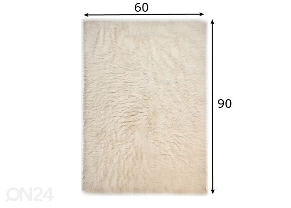 Vaip Flokos 60x90 cm mõõdud