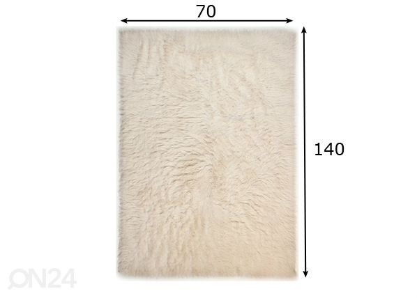 Vaip Flokos 70x140 cm mõõdud
