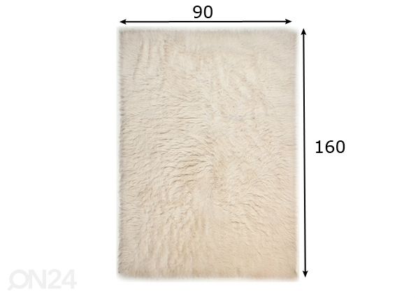 Vaip Flokos 90x160 cm mõõdud