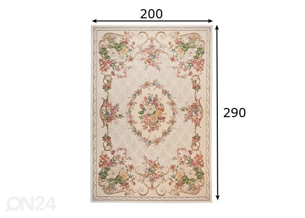 Vaip Flomi Florence 200x290 cm mõõdud