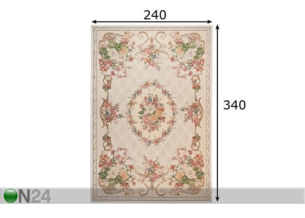 Vaip Flomi Florence 240x340 cm mõõdud