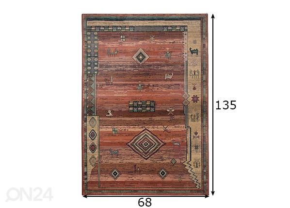 Vaip Gabiro 68x135 cm mõõdud