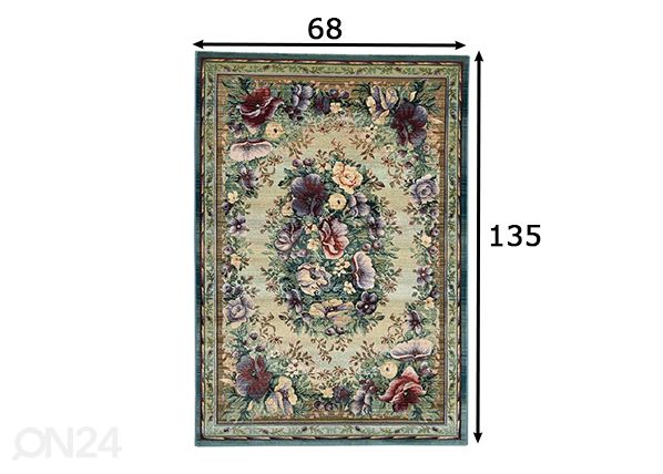 Vaip Gabiro 68x135cm mõõdud