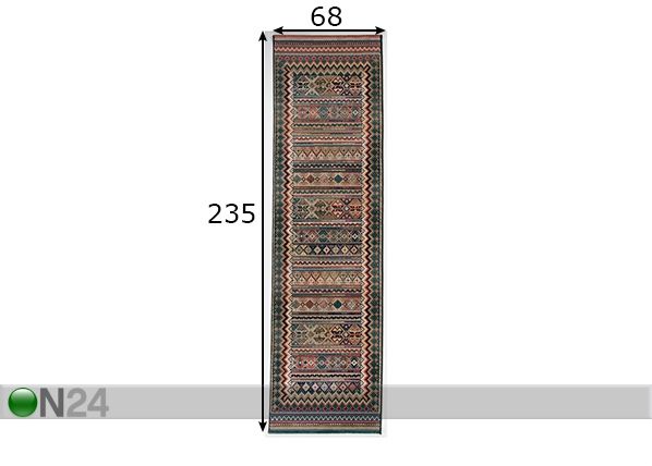 Vaip Gabiro 68x235 cm mõõdud