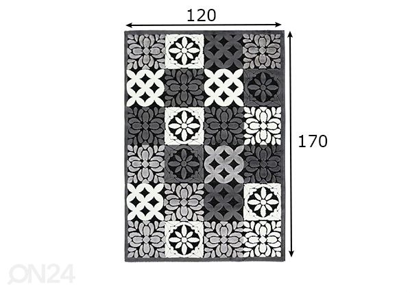 Vaip Hana 120x170 cm mõõdud
