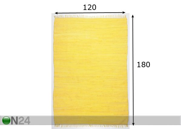 Vaip Happy Cotton 120x180 cm mõõdud