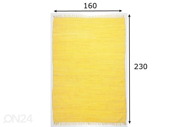 Vaip Happy Cotton 160x230 cm mõõdud