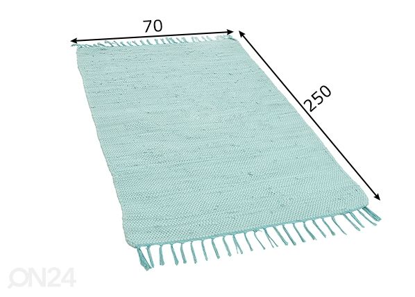 Vaip Happy Cotton 70x250 cm, mündiroheline mõõdud