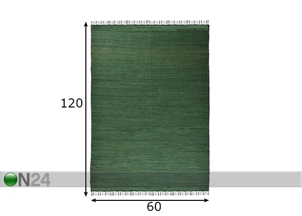 Vaip Happy Cotton Uni 60x120 cm, tumeroheline mõõdud