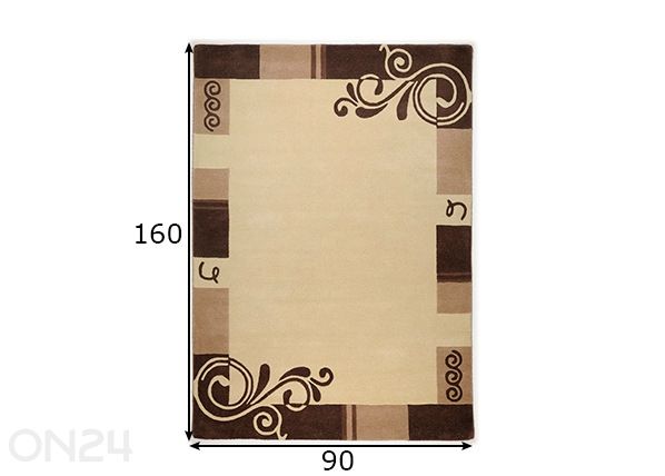 Vaip Hawai 90x160 cm mõõdud